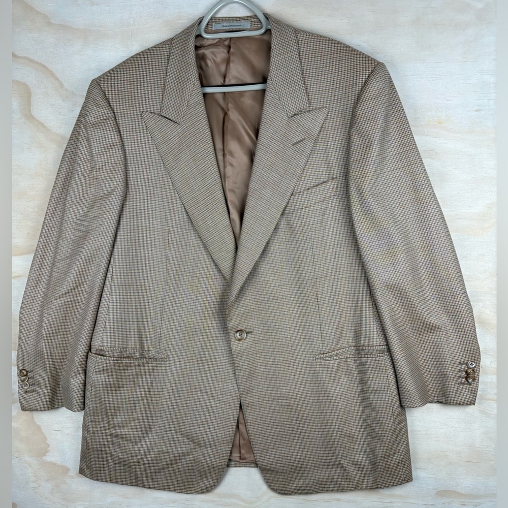 Ermenegildo Zegna Blazer Jacket Sports Coat Wool | Camel Brown | Size US 44R